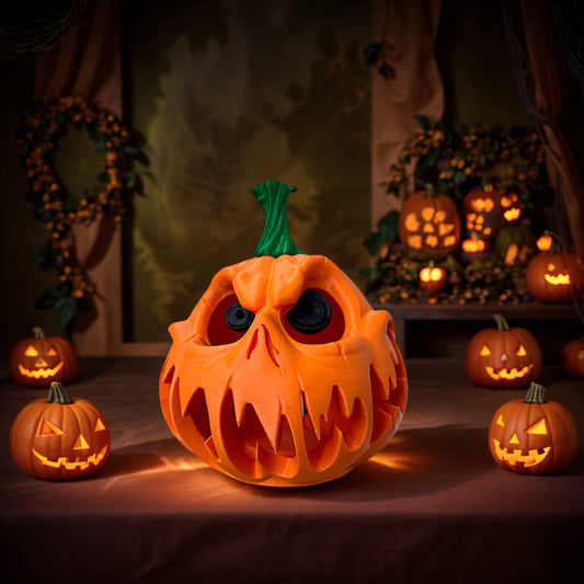 Leuchtender Halloween Kürbis – Deko mit Flammeneffekt für Innen & Außen