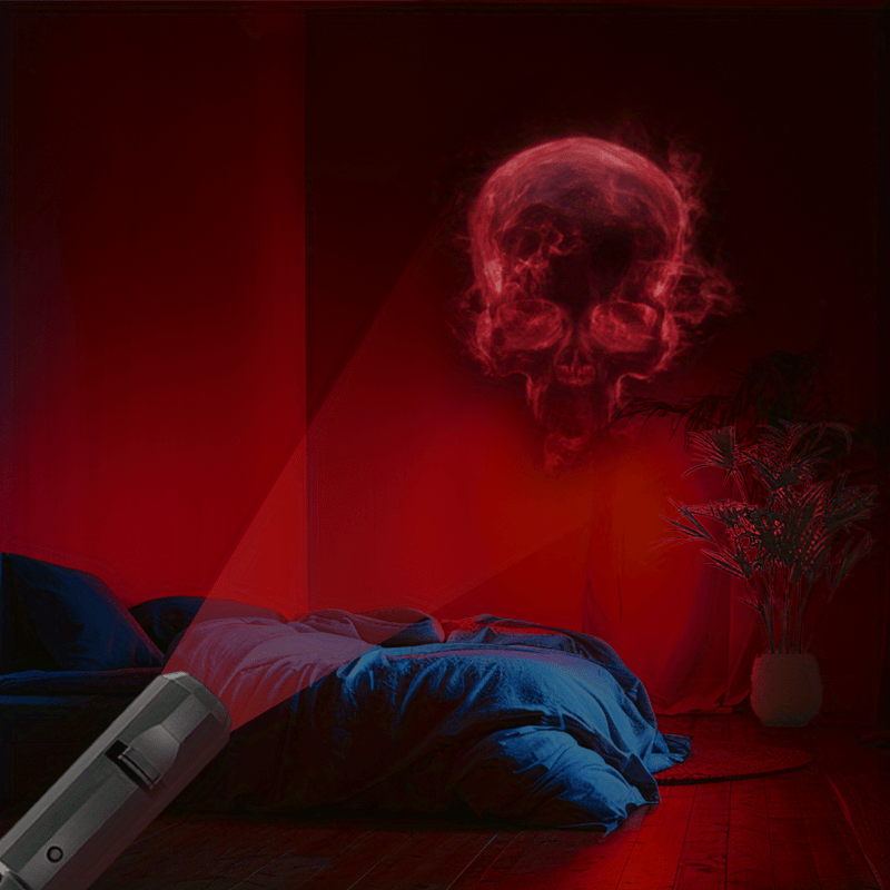 Halloween Projektor – USB-Licht mit 360° Rotation & gruseligem Design