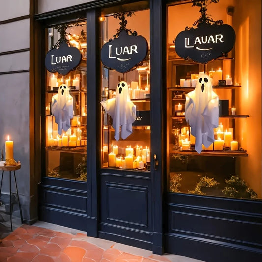 2er-Set LED Geisterlichter – Halloween Deko zum Aufhängen (Indoor & Outdoor)