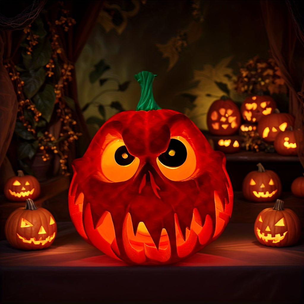 Leuchtender Halloween Kürbis – Deko mit Flammeneffekt für Innen & Außen