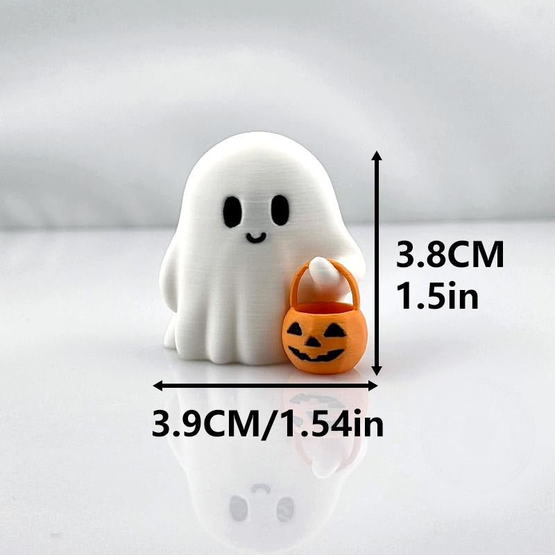 Mini Halloween Geister mit Kürbis – 3D Harzfiguren für Deko & Party