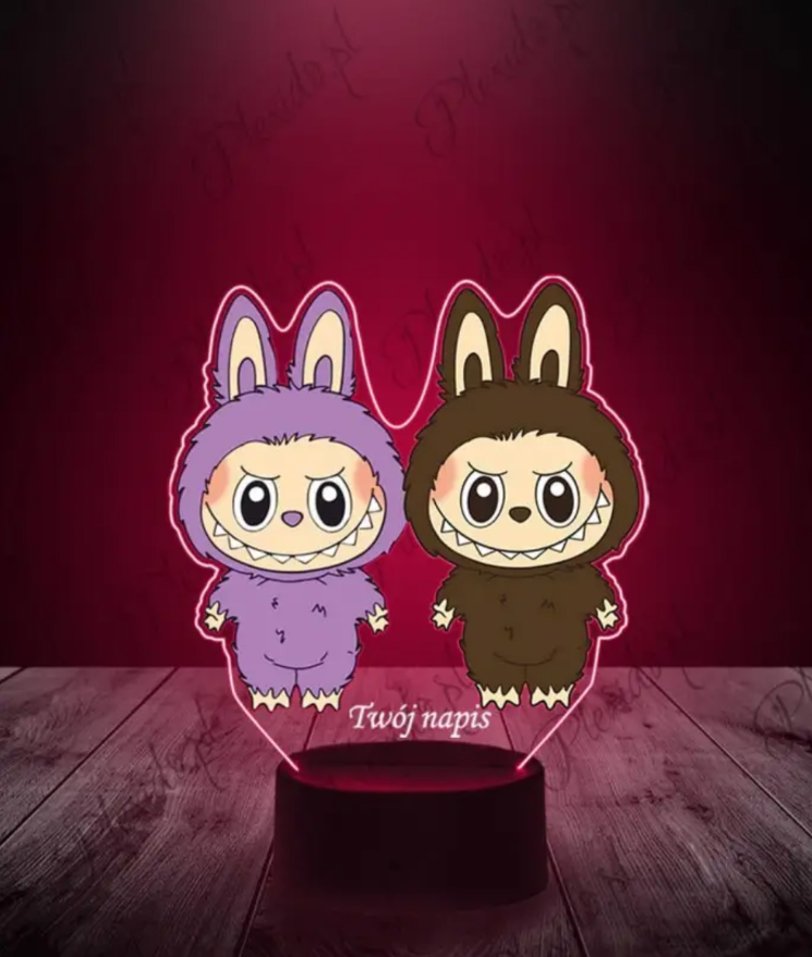 3D LED Labubu Monster Lampe – Nachtlicht & Geschenkidee für Kinderzimmer & Fans