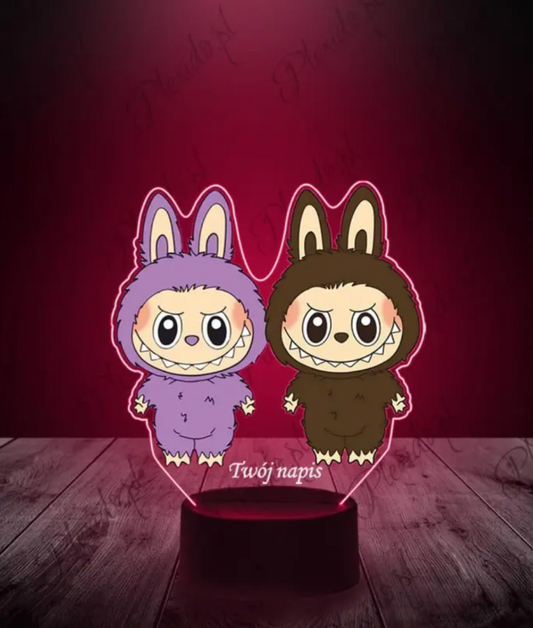 3D LED Labubu Monster Lampe – Nachtlicht & Geschenkidee für Kinderzimmer & Fans