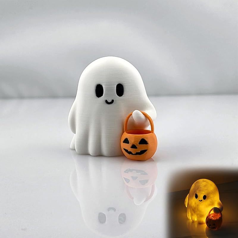 Mini Halloween Geister mit Kürbis – 3D Harzfiguren für Deko & Party