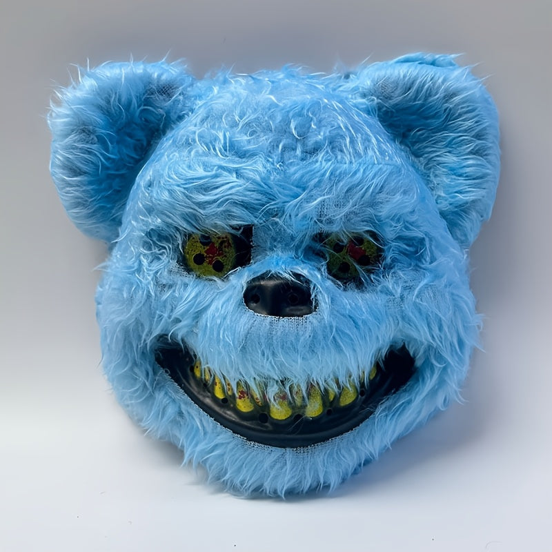 Realistische Bärenmaske – Weiche Plüsch-Gesichtsmaske für Halloween & Cosplay